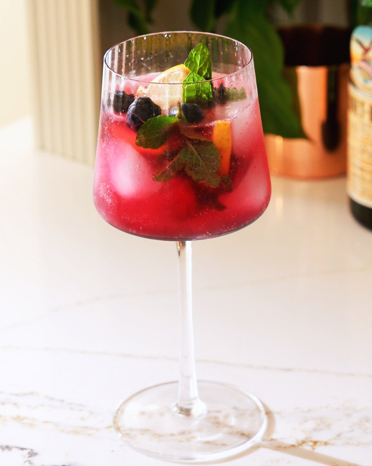 Lemon blueberry mocktail