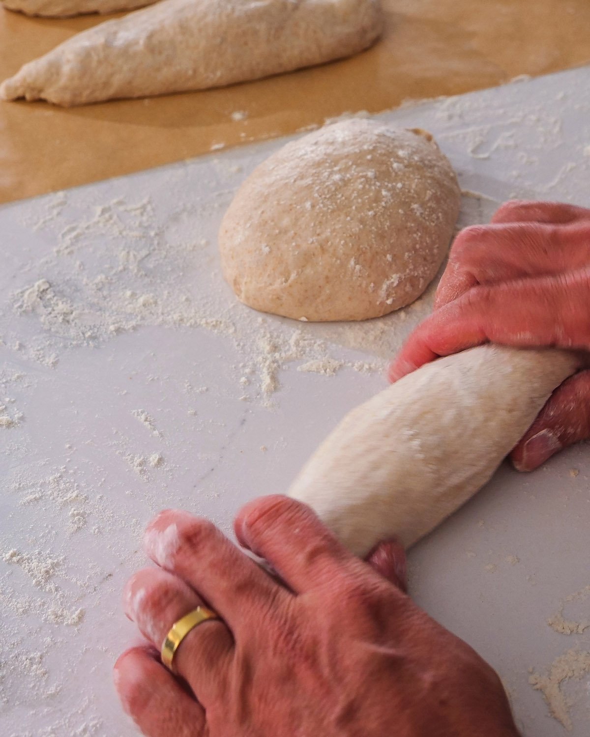 Forming the sub sandwich rolls